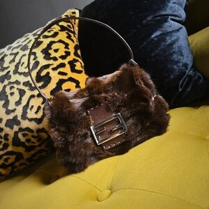 **SOLD**Fendi Baguette Mini Mama Fur
